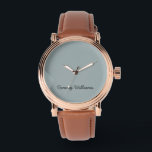 Minimalistisch Dusty Blue Beruflich Simple Armbanduhr<br><div class="desc">Diese einfachen,  minimalistischen können personalisiert sein,  einen Namen oder einen beliebigen Text Ihrer Wahl einzufügen. Wenn Sie keinen Text gewollt haben und nur ein Leerzeichen bevorzugen,  können Sie den Text einfach löschen.</div>