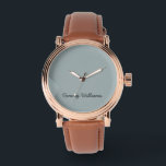 Minimalistisch Dusty Blue Beruflich Simple Armbanduhr<br><div class="desc">Diese einfachen,  minimalistischen können personalisiert sein,  einen Namen oder einen beliebigen Text Ihrer Wahl einzufügen. Wenn Sie keinen Text gewollt haben und nur ein Leerzeichen bevorzugen,  können Sie den Text einfach löschen.</div>
