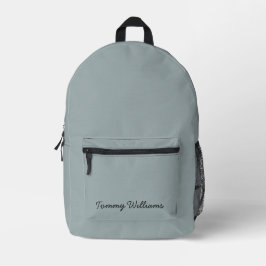 Minimalistisch Dusty Blue Beruflich Simple Bedruckter Rucksack