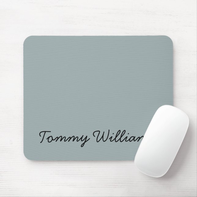 Minimalistisch Dusty Blue Beruflich Simple Mousepad (Mit Mouse)