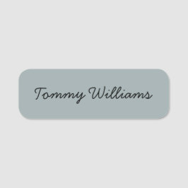 Minimalistisch Dusty Blue Beruflich Simple Namensschild