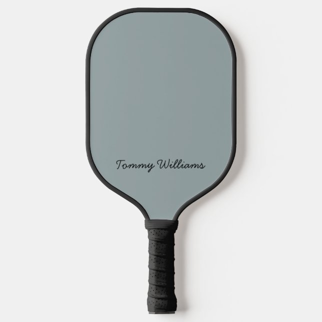 Minimalistisch Dusty Blue Beruflich Simple Pickleball Schläger (Vorderseite)