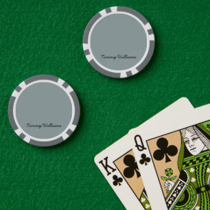 Minimalistisch Dusty Blue Beruflich Simple Pokerchips