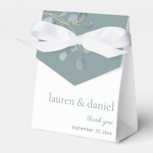 Minimalistisch Dusty Blue Botanical Gevor Boxes Geschenkschachtel