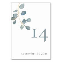 Minimalistisch Dusty Blue Botanical Wedding