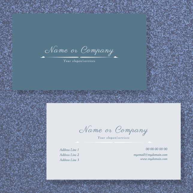 Minimalistisch Dusty Blue Business Card Visitenkarte (Dusty Blue Business Card)