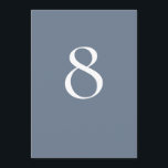 Minimalistisch Dusty Blue Tischnummer<br><div class="desc">Minimalistische Dusty Blue Tischnummer. Personalisieren Sie die Tischnummer einfach. Das gleiche Design ist auf der anderen Seite und wird gleichzeitig aktualisiert.</div>