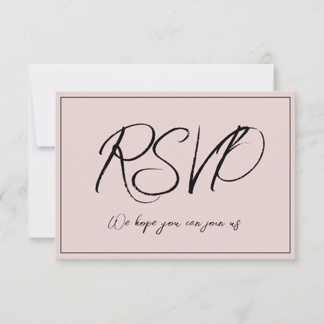 Minimalistisch Dusty Pink UAWG Einladung (Vorderseite)