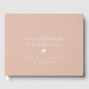 Minimalistisch Dusty Rose Wed Guest Book Gästebuch