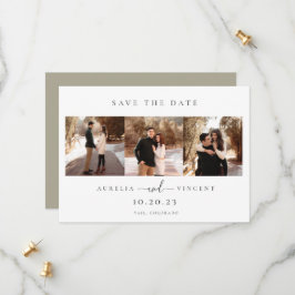 Minimalistisch Dusty Sage Wedding Foto Save the Da Save The Date