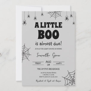 Minimalistisch eine kleine Boo Baby Dusche Einladung