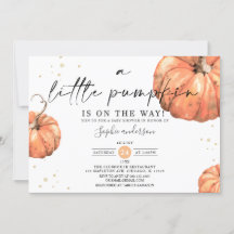 Minimalistisch eine kleine Pumpkin Fall Babydusche