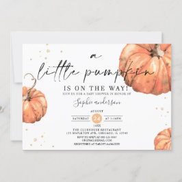 Minimalistisch eine kleine Pumpkin Fall Babydusche Einladung