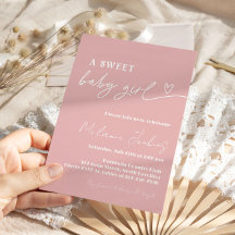 Minimalistisch eine Sweet Girl Baby Dusche