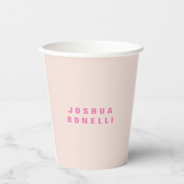 Minimalistisch einfach Beruflich bemerkbar Pappbecher (Vorderseite)