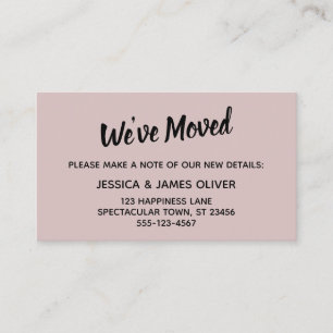 Minimalistisch einfach haben wir Mauve Pink Card v Visitenkarte