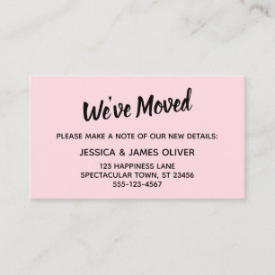 Minimalistisch einfach haben wir verschoben Pastel Visitenkarte