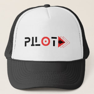Minimalistisch,Einfach,Luftfahrt,Flugzeug,Pilot Mä Truckerkappe