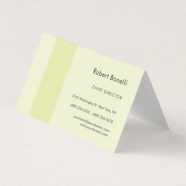 Minimalistisch Einfache Cremefarbe Modern Visitenkarten (Vorderseite)