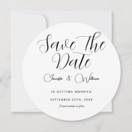 Minimalistisch Einfache Elegante Modernes Weiß Save The Date