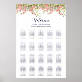Minimalistisch Einfache Hübsche Rose-Sitzkarte Poster