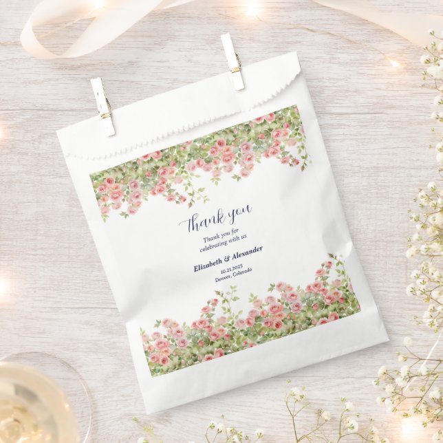 Minimalistisch Einfache Hübsche Rose Weinroute Men Geschenktütchen (Ausgeschnitten)