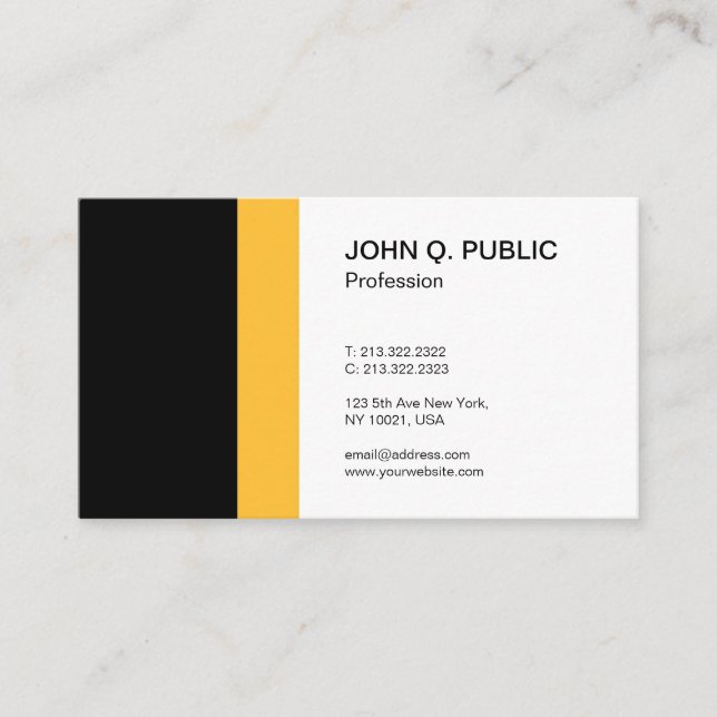 Minimalistisch Einfache Moderne Berufliche Elegant Visitenkarte (Vorderseite)