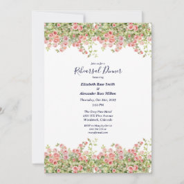 Minimalistisch Einfache Rose Probe Einladung