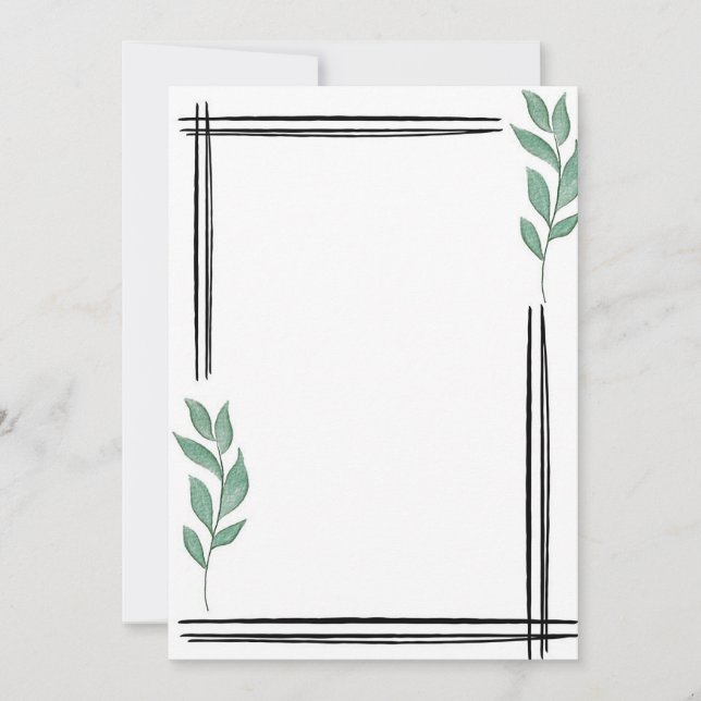 Minimalistisch Einladung (Vorderseite)