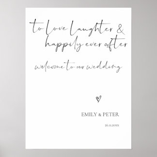 Minimalistisch Elegant 18x24 Willkommen auf unsere Poster