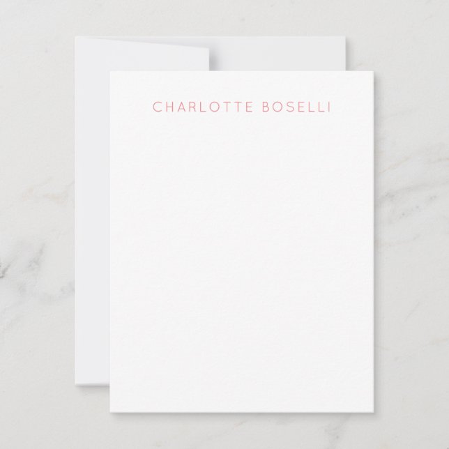 Minimalistisch Elegant Beruflich Mitteilungskarte (Vorderseite)