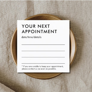 Minimalistisch Elegant Fett Schwarz Weiß  Terminkarte