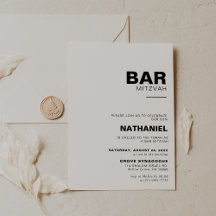 Minimalistisch Elegant Formal Bar Mitzvah
