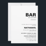 Minimalistisch Elegant Formal Bar Mitzvah Einladung<br><div class="desc">Diese minimalistische formelle Bar mitzvah-Einladung ist perfekt für eine einfache religiöse Feier. Das Design bietet einen schönen Schriftart,  um Ihre Veranstaltung zu verzieren.</div>