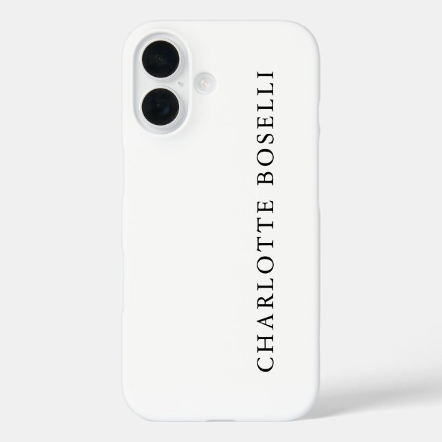 Minimalistisch Elegant Klassisch Beruflich einfach iPhone 16 Hülle (Rückseite)