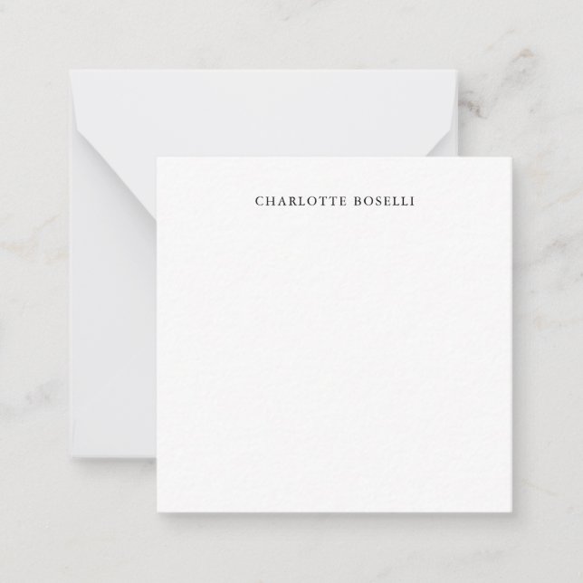 Minimalistisch Elegant Klassisch Beruflich einfach Mitteilungskarte (Vorderseite)