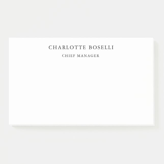 Minimalistisch Elegant Klassisch Beruflich einfach Post-it Klebezettel (Vorderseite)