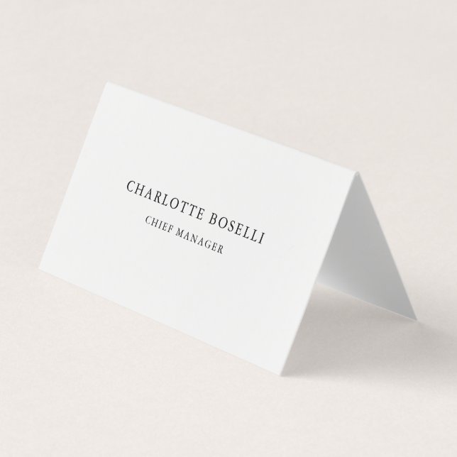Minimalistisch Elegant Klassisch Beruflich einfach Visitenkarten (Vorderseite)