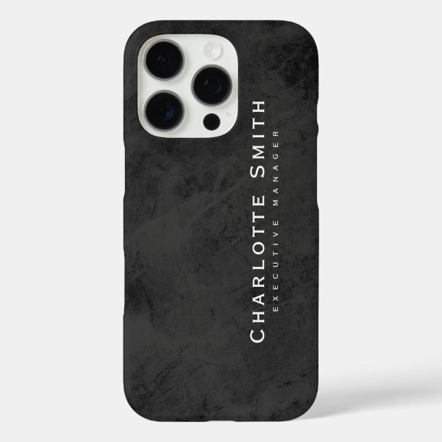 Minimalistisch Elegant Klassisches Beruflich iPhone 16 Pro Hülle (Rückseite)