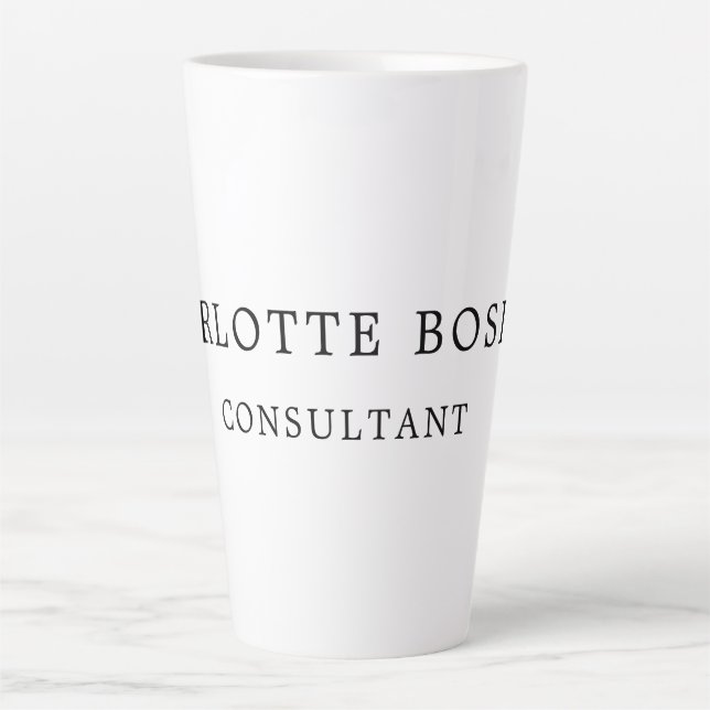 Minimalistisch Elegant Klassisches Beruflich Milchtasse (Vorderseite)