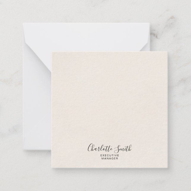Minimalistisch Elegant Klassisches Beruflich Mitteilungskarte (Vorderseite)