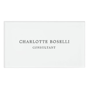 Minimalistisch Elegant Klassisches Beruflich Namenschild