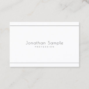 Minimalistisch Elegant Modernes Berufliches Einfac Visitenkarte