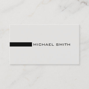Minimalistisch Elegant Modernes Platin und Schwarz Visitenkarte