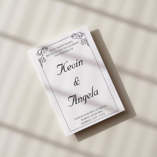 Minimalistisch Elegant Modernes Weeding Einladung