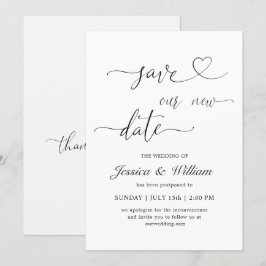 Minimalistisch Elegant Rettete unser neues Datum v Einladung