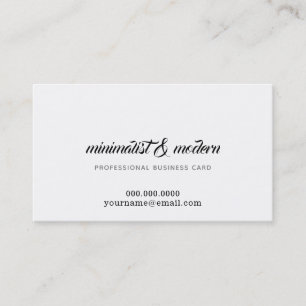 minimalistisch elegant und modern prof. weiß visitenkarte