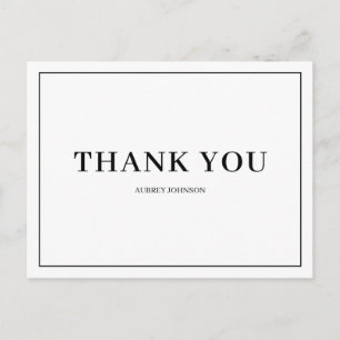 Minimalistisch Elegant Vielen Dank Postkarte