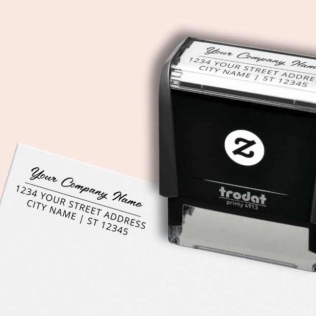 Minimalistisch Elegante Berufliche Rücksendeadress Permastempel (Minimalist Elegant Professional Return Address Self Inking Plan)