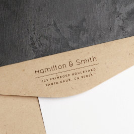 Minimalistisch Elegante Berufliche Rücksendeadress Permastempel